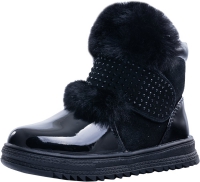 354034-41 черный ботинки малодетско-дошкольные комбинирован.