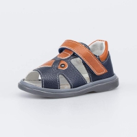 310101/61710-1 Туфли летние ясельные ИК синий+коричневый (19-1,20-1, 21-2, 22-2) 